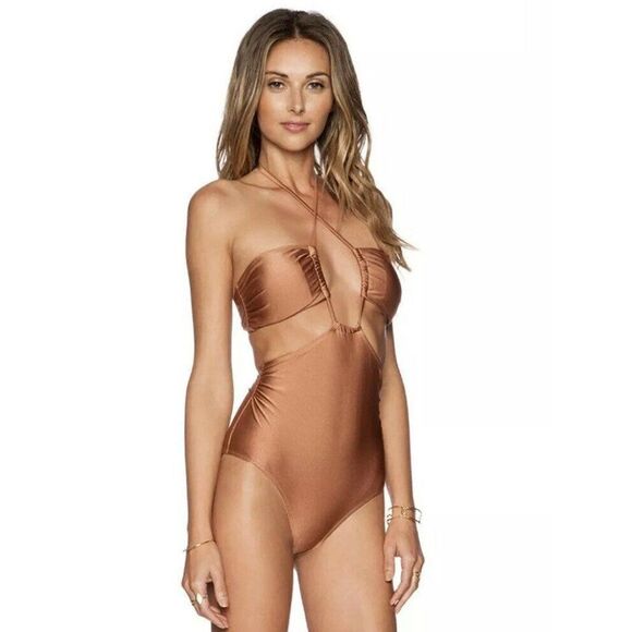 6 SHORE ROAD Sz L PUSH CART ONE PIECE SWIMSUIT - Picture 2 of 5